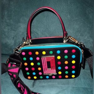 Karl Lagerfeld Paris Simone Crossbody, Black Multi Combo NWT